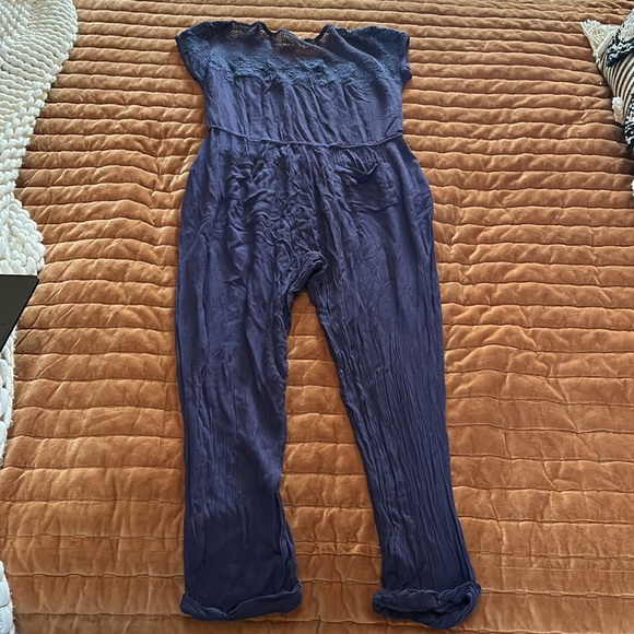 Anthropologie lilka Navy Lace Ravenna jumpsuit size M - Picture 5 of 9